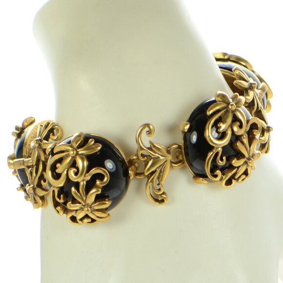 Oscar de la Renta Jewelry - Oscar de la Renta Resin Filigree Toggle Bracelet